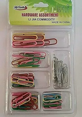  Paper Clips 4 Different Sizes  Assorted Colors Quality Art Paper Clips • £4.99