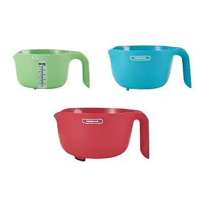 Professional 3 Pc Mixing Bowl Colander Measuring Cup Set • $24