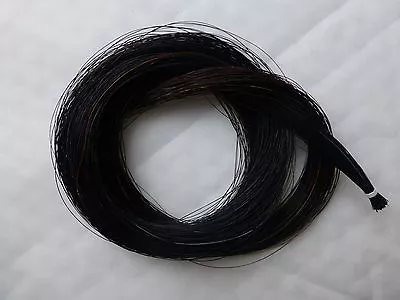 1 Hank Of Real Horse Hair For 4/4 Violin Bow Natural Black Uk Seller!!! • £6.95