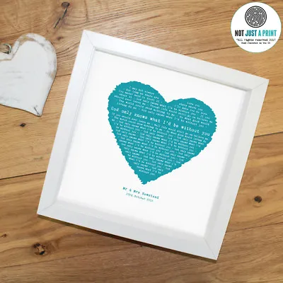 £32.90 • Buy The Beach Boys God Only Knows Personalised Song Heart Print Valentines Day Gift