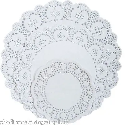 £3.50 • Buy 250x Round Paper Lace Doyleys Doilies Catering Party Wedding Crafting Coasters