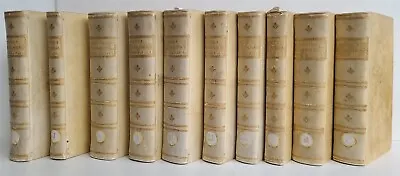 1768 BIBLE In LATIN 10 Volumes VELLUM BOUND Antique OLD & NEW TESTAMENT BIBLIA  • $1285