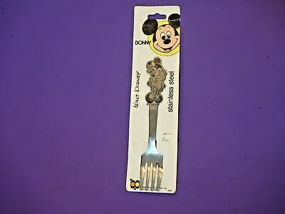 WALT DISNEY BONNY MINNIE MOUSE  FORK 5 5/8  Stainless STEEL Flatware #667  JAPAN • $32