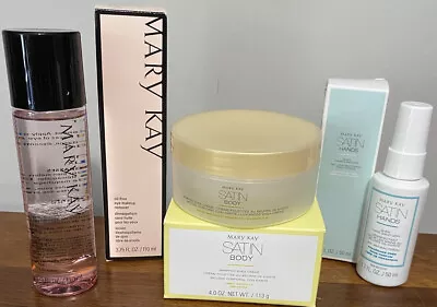 Assorted Lot Mary Kay Products Satin Hands Eye Make-up Remover Satin Body Creme • $35.99