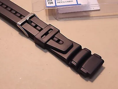 Vintage NOS Hadley-Roma 19R Black Rubber/PVC Divers Watch Band-Stainless Buckle • $17.95