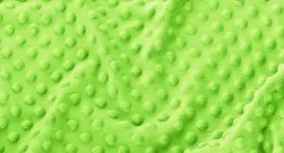 £5.99 • Buy Super Soft Dimple Dots Cuddle Popcorn Fleece Fabric- Neon Green Good Quality !