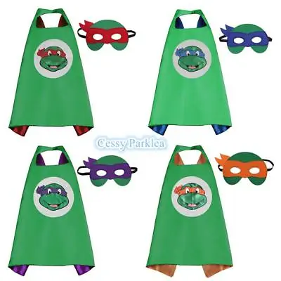 Kids Teenage Adult Mutant Ninja Turtles Cape & Mask Superhero Costume Accessory • $11.45