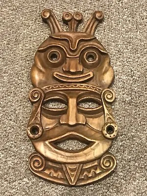 1990s Native American/First Nation Carved Wooden Mask From Native American World • £40