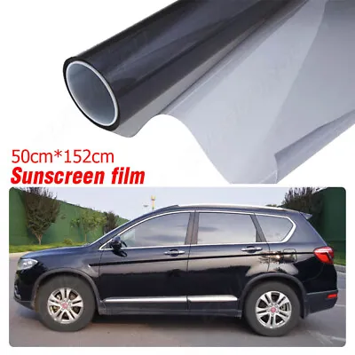 BLACK WINDOW TINT FILM CAR VAN BUS TINTING DARK SMOKE 35% 50cm X 152cm • £9.99