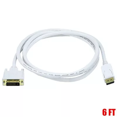6FT DisplayPort DP Male To DVI Male M/M Cable Cord PC TV Mac Monitor Gold Plated • $23.16