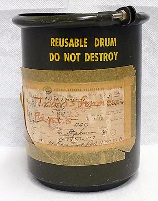 U S Air Force Military Shipping & Storage Metal Drum • $49.50