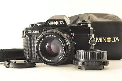 MINOLTA X-500 SLR 35mm Film Camera Black W/ MD 50mm F/1.7 From Japan #992 • $159.99