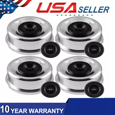 4PCS 2.72  Trailer Hub Bearing Dust Cap Cup 8 Plugs For Most 7000 To 8000 Pound • $18.17