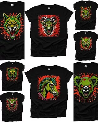 Zombie Horse Koala Bear Pig Wolf Owl Goat Rabbit Halloween Men's T Shirt Woman • £9.99