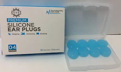4 Pair Reusable Silicone Ear Plugs Noise Canceling Up To 32dB Moldable NEW • $1.25