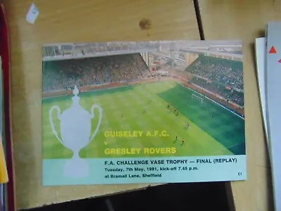 FA Vase Final Replay 90/1 Guiseley V Gresley Rovers @ Sheffield United • £1.99