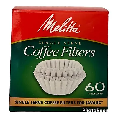 Melitta Java Jig Replacement Single-Serve Paper Coffee Filters White 60 Count • $6.99