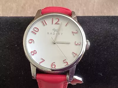 Radley Liverpool Street Watch With Charm Pinky Red Leather Strap  • $24.87