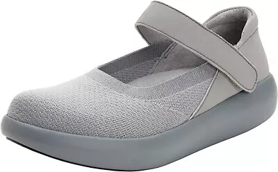 Alegria OLIVIA Mary Jane Adjustable Nursing Comfort Shoes Dove EUR 38 US 8-8.5 • $69.30