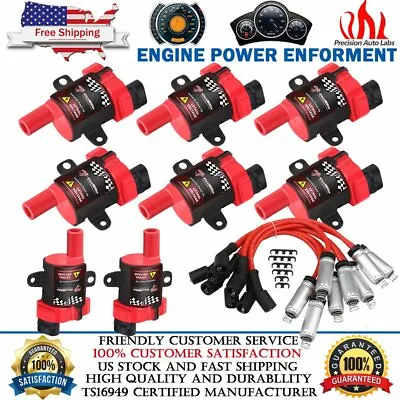 $119.99 • Buy High Output Performance Ignition Coil Packs & Plug Wires For Gm Lq4 Lq9 Ls1 Ls3