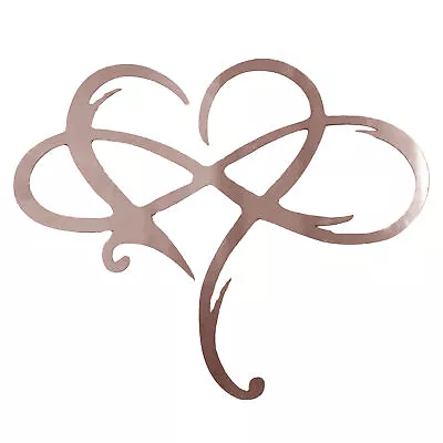 Wall Decoration Art Love Shape Stainless Steel Infinite Heart Sign For Home Gift • £11.64