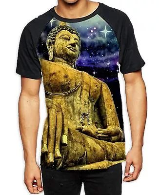 £16.99 • Buy Buddha Under Night Sky Men's All Over Baseball T Shirt - Buddhist Spiritual Yoga