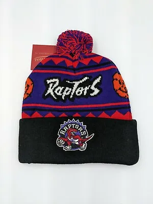 Mitchell & Ness Toronto Raptors NBA Team Isle HWC Pom Beanie Hat NWT • $29.99