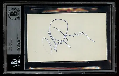 Mickey Rooney D2014 Signed Autograph 3x5 Index Card Actor Andy Hardy BAS Slabbed • $200