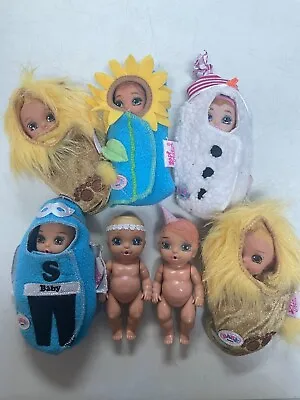 $20 • Buy Zapf Baby Born Mini 4 Inch Surprise Doll Lot W Diapers Clothing  7 Dolls