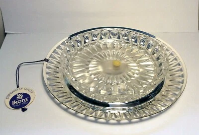 £8.99 • Buy Silver Plated Ikora Dish Crystal Bowl Jam Fruit Sauce Butter Sweets Cut Work 
