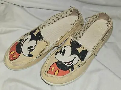Canvas Crocs Mickey Mouse Shoes Womens Size 8~free Us Ship & Insurance • $34.99