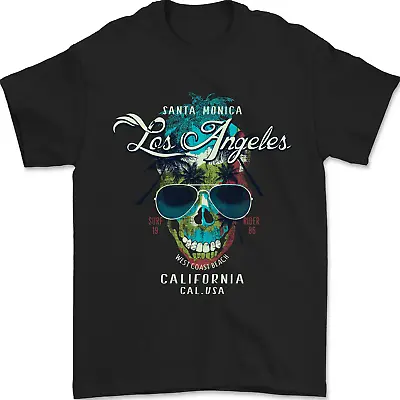 Los Angeles Surf Skull Surfing Mens T-Shirt 100% Cotton • £8.49