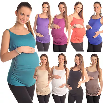 £5.98 • Buy Comfy Maternity Spaghetti Strap Top Camisole Vest Size 8 10 12 14 16 18 8010