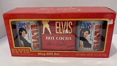 Elvis Presley Cocoa Set With Two Mugs And Cocoa GIFT SET Ceramic 2010 • $12.95