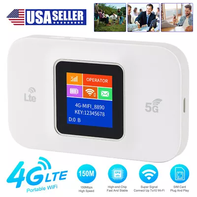 Unlocked LTE 4G Wireless WiFi Router Mobile Broadband MIFI LCD Hotspot Portable • $13.98