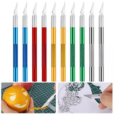 $11.88 • Buy New 10 Hobby Razor Knife Set Exacto Blades Xacto For Cutting Creation Of Craft