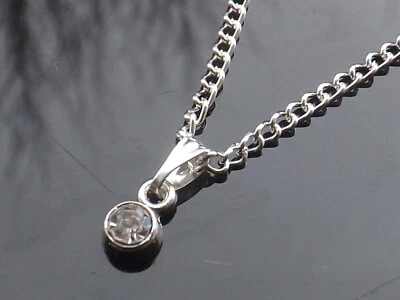 £2.99 • Buy Handmade Birthstone Necklace Silver Plated 16-30  Long