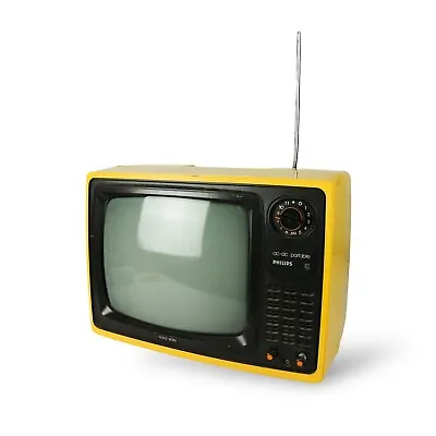 AC-DC Solid State YELLOW Portable Phillips Television  - Cord Cut - TB810 • $150