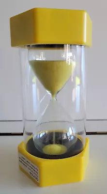Educational Products Yellow 3 Minute Sand Timer Plastic Holder 6.25 Inches Tall • $24