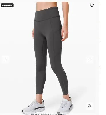 $50 • Buy Lululemon 24  Fast And Free Tights, Size 4