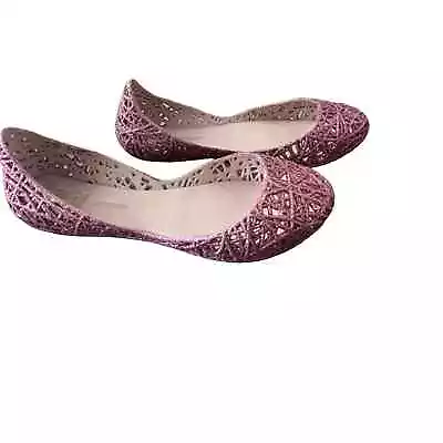 Mel By Melissa Campana Girls 13 29 Girls Sparkle Pink Flats • $21.99
