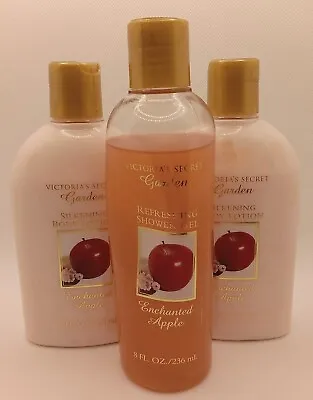 RARE Victoria Secret Garden Enchanted Apple Silkening Body Lotion 8oz Shower Gel • $110