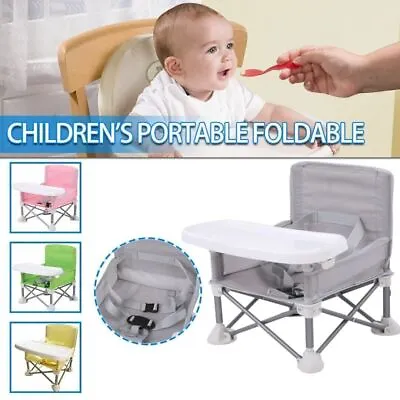 Travel Booster Seat Compact Folding High Chair Children's Baby Travel Armchair • £20.83