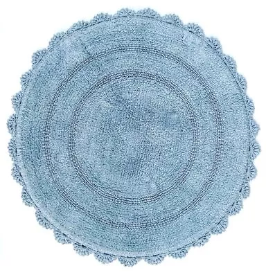 27.5'' Round Bathmat 100% Cotton Absorbent Luxury Soft Reversible Bath Mat To... • $40.94