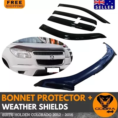 Holden Colorado Weather Shields & Bonnet Protector 2012 - 16 Bonnet Window Black • $135