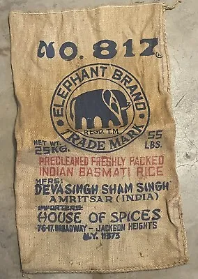 Elephant Brand Vintage Burlap Bag • $44.99