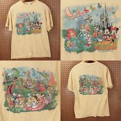 WALT DISNEY WORLD Magic Kingdom Mickey & Friends T-shirt XL Vtg 90s Y2k Usa Made • $58