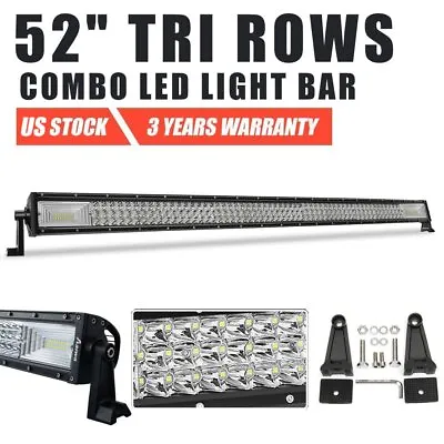 Roof 52'' Inch LED Light Bar Spot Flood Combo Driving Offroad For Jeep Truck SUV • $62.99
