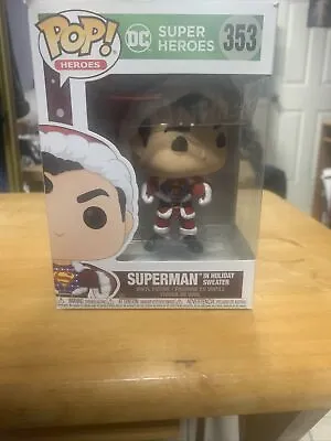 $18 • Buy Funko Pop  #353   SUPERMAN In Holiday Sweater   DC Super Heroes 