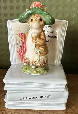 Vintage Beatrix Potter Benjamin Bunny Musical Figurine Plays 'Mozart's Lullaby' • £18.50